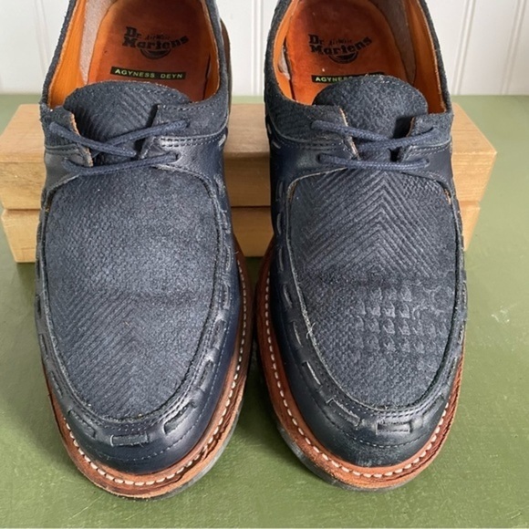Dr. Martens x Agyness Deyn AGGY BLUCHER in Navy Leather - Picture 4 of 13